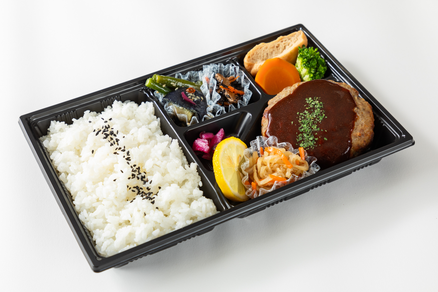 牛肉100％デミグラスハンバーグ弁当